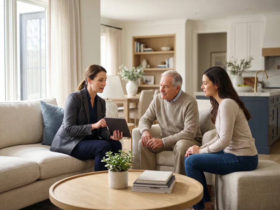 A supportive discussion between a patient and a care team member